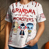 Personalized Unisex T-shirt – Halloween Gift For Grandma, Mom – Tiny Ghosts Spread Halloween Joy