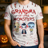Personalized Unisex T-shirt – Halloween Gift For Grandma, Mom – Tiny Ghosts Spread Halloween Joy