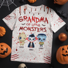Personalized Unisex T-shirt – Halloween Gift For Grandma, Mom – Tiny Ghosts Spread Halloween Joy