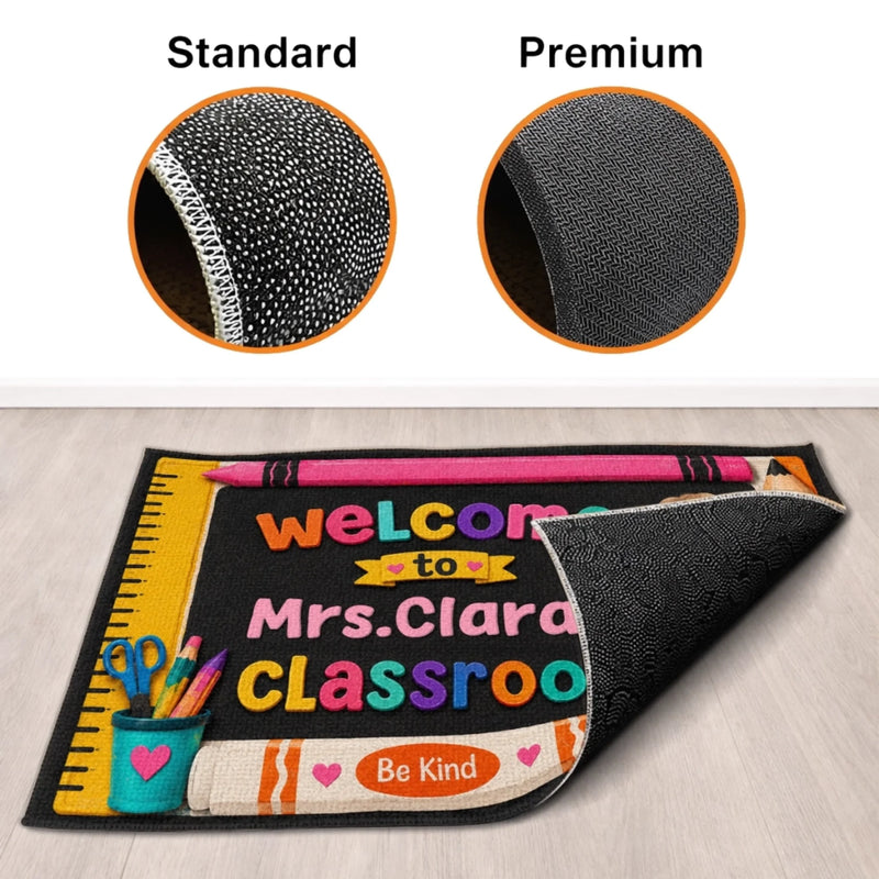 Personalized Home Decor Decorative Mat - Back To School Gift For Teachers - World's Best Teacher