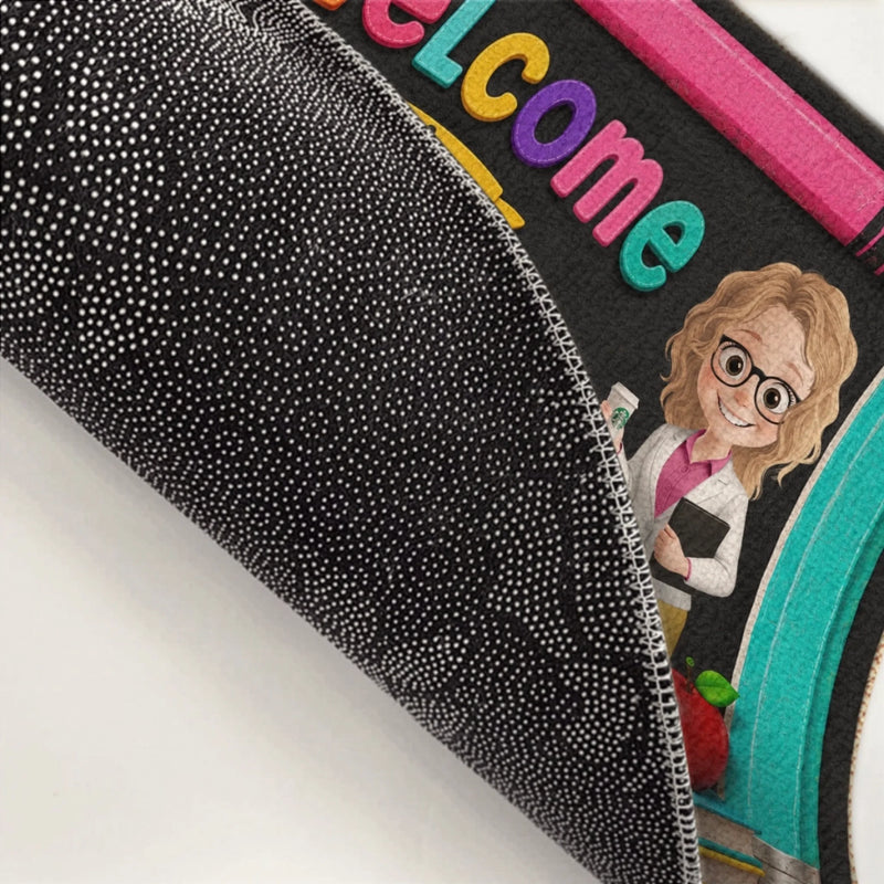 Personalized Home Decor Decorative Mat - Back To School Gift For Teachers - World's Best Teacher