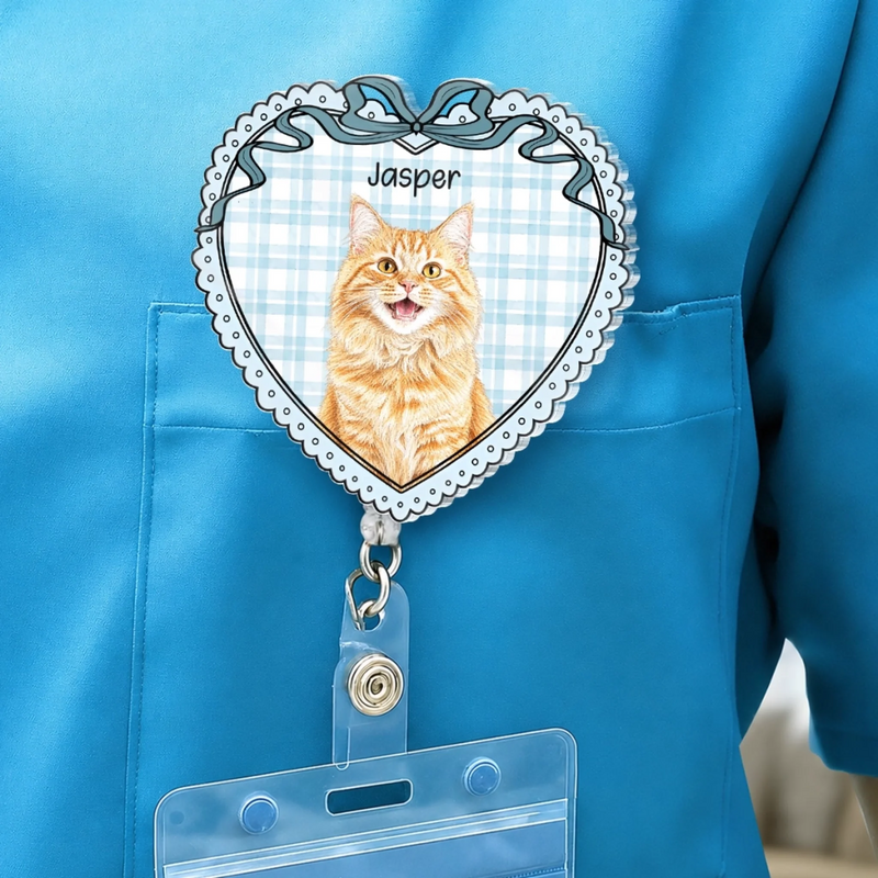 Personalized Photo Acrylic Badge Reel - Gift For Pet Lovers - Best Fur Friend