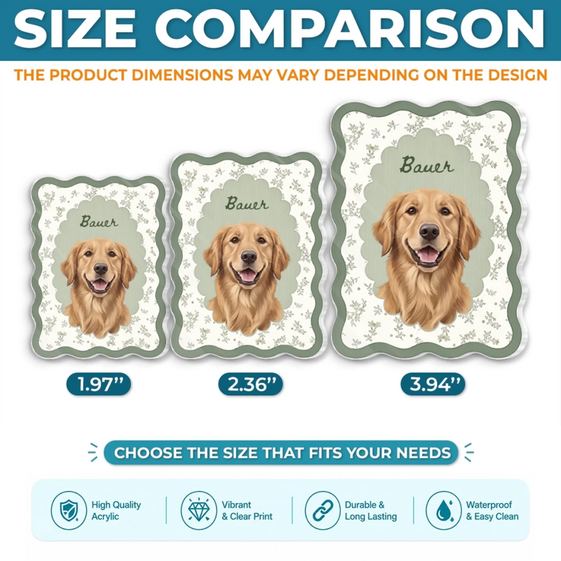 Personalized Photo Acrylic Badge Reel - Gift For Pet Lovers - Paws Make Life