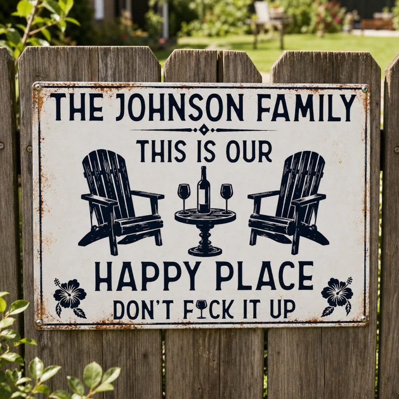 Personalized Home Decor Metal Sign - Anniversary Summer Gift For Family, Couple - Our Favorite Escape