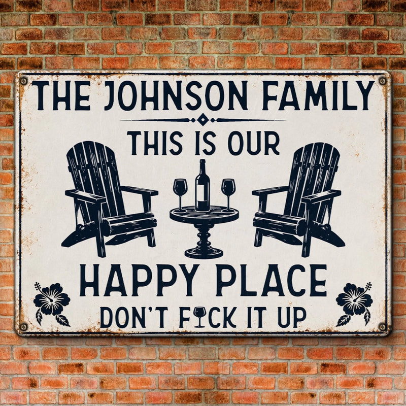 Personalized Home Decor Metal Sign - Anniversary Summer Gift For Family, Couple - Our Favorite Escape