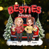 Personalized Acrylic Ornament – Christmas Gift For Sister, Bestie, Best Friend – Together Forever