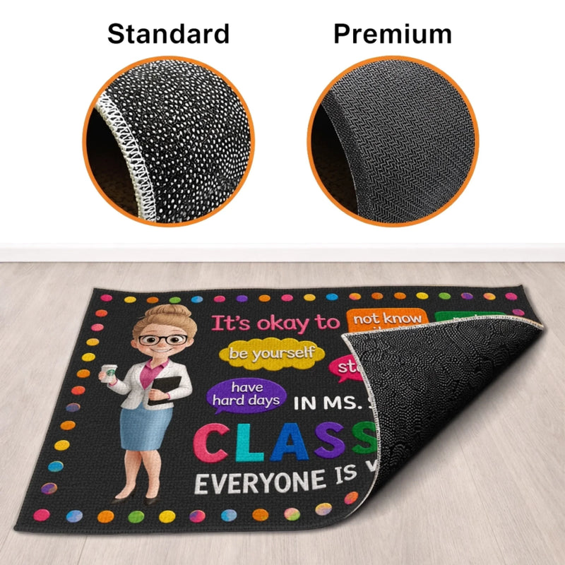 Personalized Home Decor Decorative Mat - Back To School Gift For Teachers - Try Your Best
