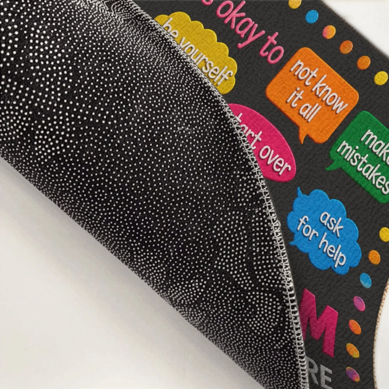 Personalized Home Decor Decorative Mat - Back To School Gift For Teachers - Try Your Best