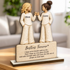 Personalized 2-Layered Wooden Plaque - Gift For Sister, Bestie, Best Friend - Best Friends, Soul Sisters