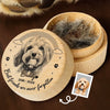 Personalized Photo Wooden Pet Fur Keepsake Box – Pet Memorial Gifts – Until We Meet Again