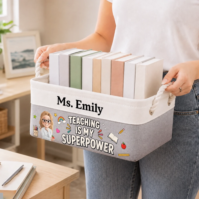 Personalized Storage Basket – Back To School Gift For Teachers – You Make The Future Brighter