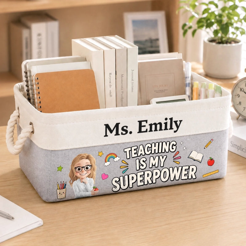 Personalized Storage Basket – Back To School Gift For Teachers – You Make The Future Brighter