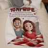 Personalized Blanket - Anniversary Gift For Couple, Husband, Wife - Love Grows Quietly Here