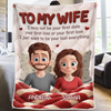 Personalized Blanket - Anniversary Gift For Couple, Husband, Wife - Love Grows Quietly Here