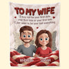 Personalized Blanket - Anniversary Gift For Couple, Husband, Wife - Love Grows Quietly Here