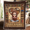 Personalized Blanket - Gift For Book Lovers - Book Love Never Ends