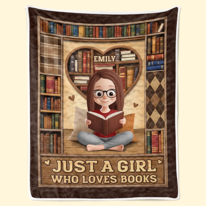 Personalized Blanket - Gift For Book Lovers - Book Love Never Ends