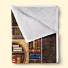 Personalized Blanket - Gift For Book Lovers - Book Love Never Ends