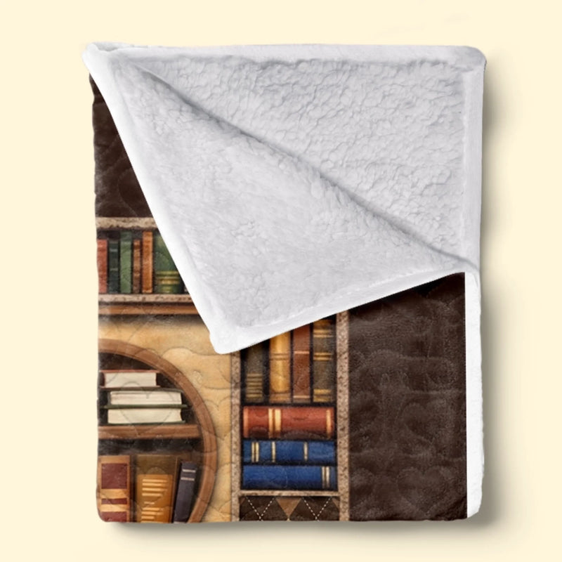 Personalized Blanket - Gift For Book Lovers - Book Love Never Ends