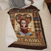 Personalized Blanket - Gift For Book Lovers - Book Love Never Ends
