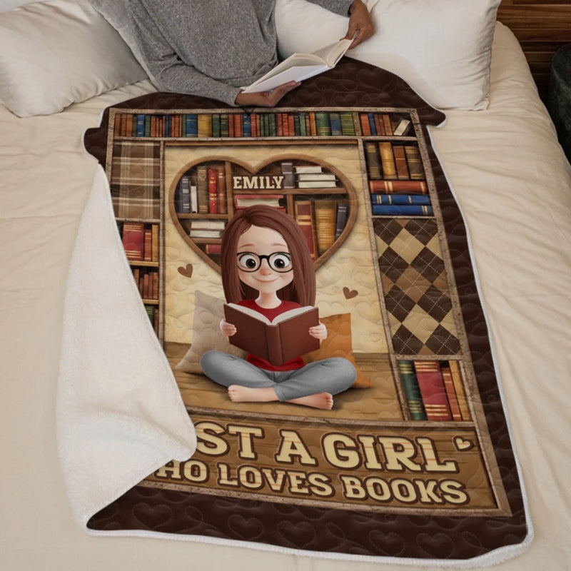 Personalized Blanket - Gift For Book Lovers - Book Love Never Ends