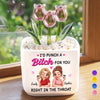 Personalized Glass Everlasting Tulips – Gift For Sister, Bestie, Best Friend - Partners In Actual Crime
