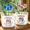 Personalized Glass Everlasting Tulips – Gift For Sister, Bestie, Best Friend - Congrats, You Got Me
