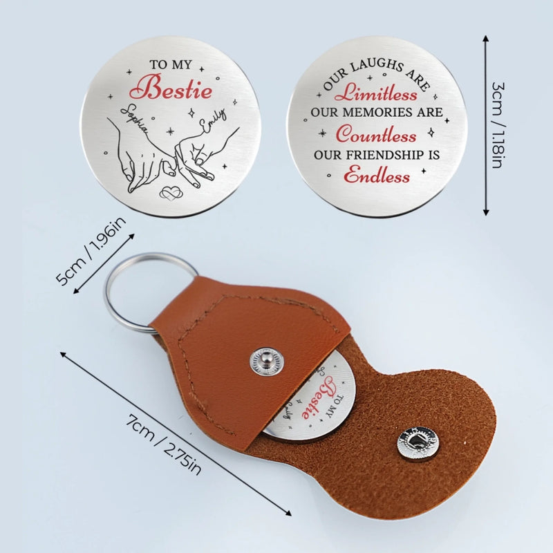 Personalized Pocket Hug - Gift For Besties, Sister, Best Friend - Right Here Always