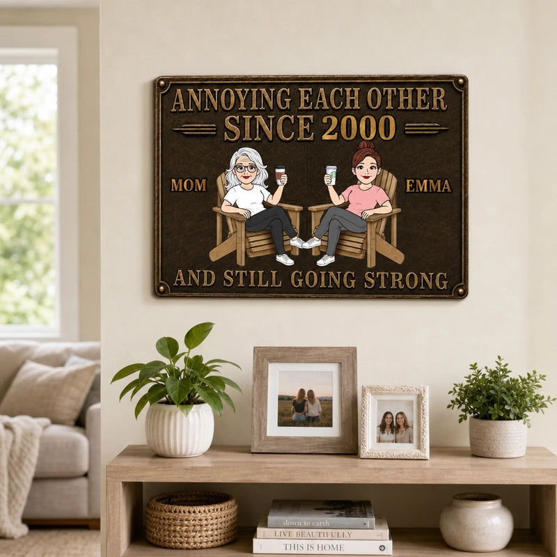 Personalized Home Decor Metal Sign - Gifts For Daughter, Son, Family - Family Strong