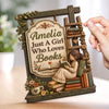 Personalized 2-Layered Wooden Plaque - Gift For Book Lovers - Books Bring Joy
