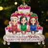 Personalized Acrylic Ornament – Christmas Gift For Sister, Bestie, Best Friend – Laugh Loud Live Bright