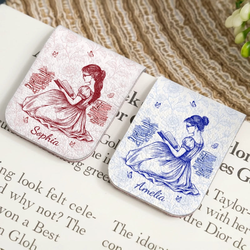 Personalized Leather Magnetic Bookmark - Gift For Book Lovers - Dream In Pages