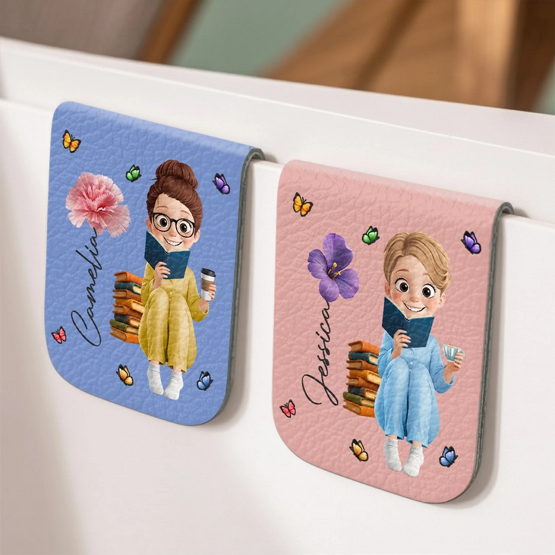 Personalized Leather Magnetic Bookmark - Gift For Book Lovers - Chapters Hold Magic