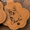 Personalized Photo Leather Pet Hair Keychain - Sympathy Gift For Pet Lovers - Always In My Heart