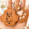 Personalized Photo Leather Pet Hair Keychain - Sympathy Gift For Pet Lovers - Always In My Heart