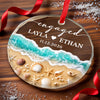 Personalized Glass Ornament – Christmas, Anniversary Gift For Couple – Eternal Love, Deep As Sea