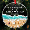 Personalized Glass Ornament – Christmas, Anniversary Gift For Couple – Eternal Love, Deep As Sea