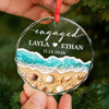 Personalized Glass Ornament – Christmas, Anniversary Gift For Couple – Eternal Love, Deep As Sea