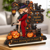 Personalized 2-Layered Wooden Plaque – Halloween, Anniversary Gift For Couple – Love Never Gets Spooky