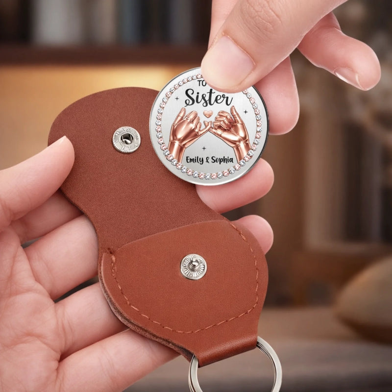 Personalized Pocket Hug - Gift For Besties, Sister, Best Friend - Sisters By Heart Forever