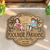 Personalized Shaped Doormat – Poolside, Summer Gift For Couple, Family – Chasing Pool Days Together