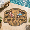 Personalized Shaped Doormat – Poolside, Summer Gift For Couple, Family – Chasing Pool Days Together