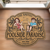 Personalized Shaped Doormat – Poolside, Summer Gift For Couple, Family – Chasing Pool Days Together