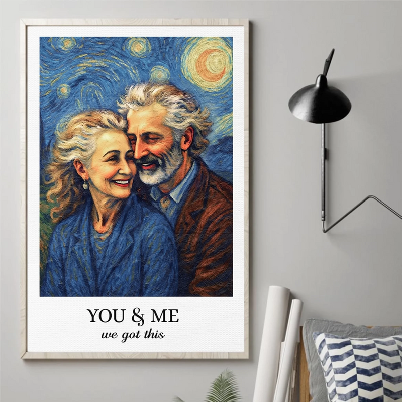 Personalized Photo Vertical Poster - Gifts For Couple - Vintage Love, Endless Joy