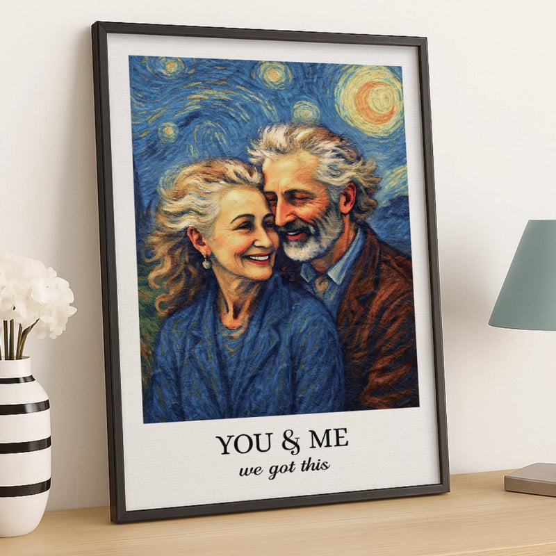 Personalized Photo Vertical Poster - Gifts For Couple - Vintage Love, Endless Joy