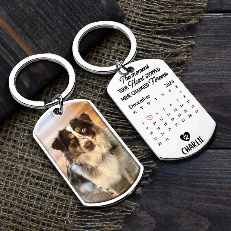 Personalized Photo Keychain - Sympathy Gift For Pet Lovers - A Loyal Heart Never Fades