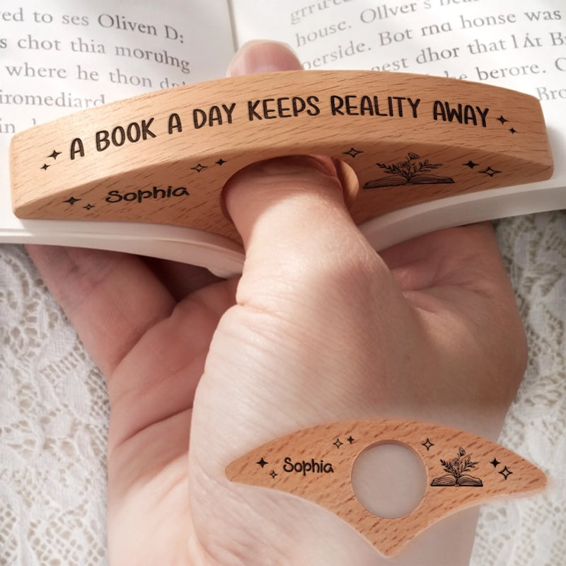 Personalized Book Page Holder - Gift For Book Lovers - Pages Hold My Heart