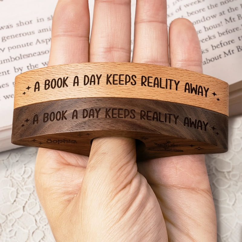 Personalized Book Page Holder - Gift For Book Lovers - Pages Hold My Heart