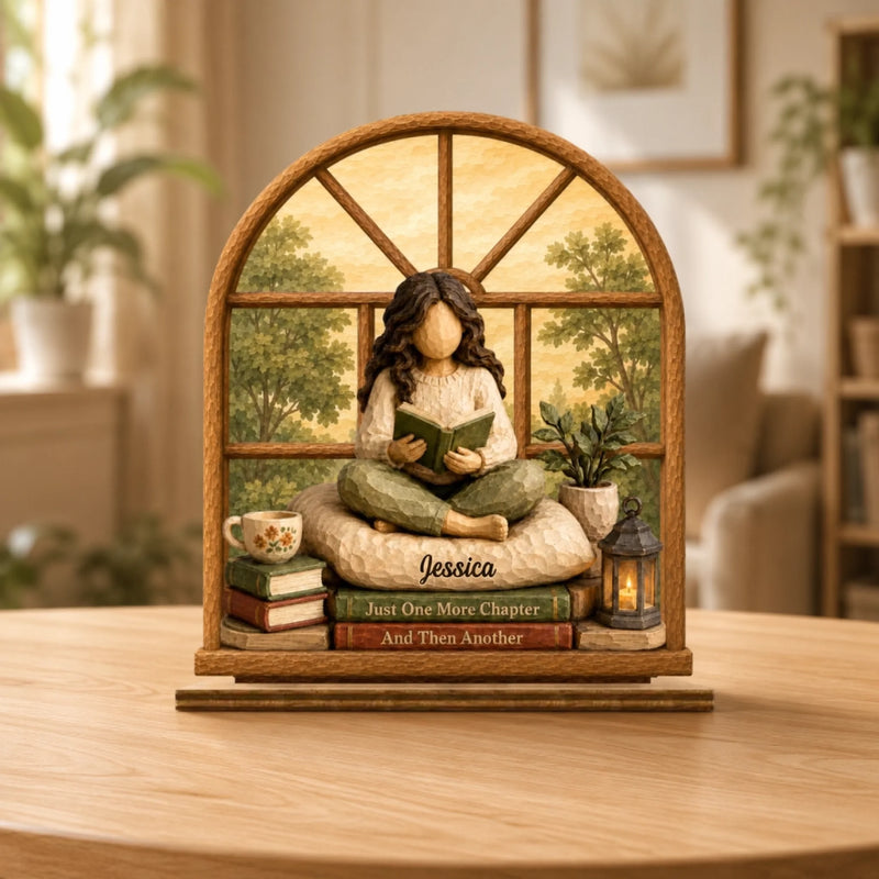 Personalized 2-Layered Wooden Plaque - Gift For Book Lovers - One Chapter Is Enough
