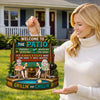 Personalized Wood Sign - Poolside, Summer Gift for Couple - Backyard Happy Hour
